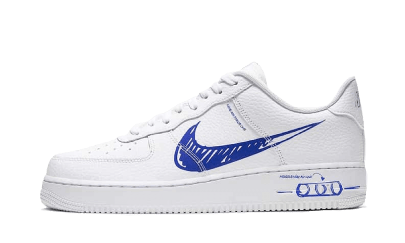 Air Force 1 Low Sketch Blue Swoosh