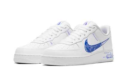 Air Force 1 Low Sketch Blue Swoosh