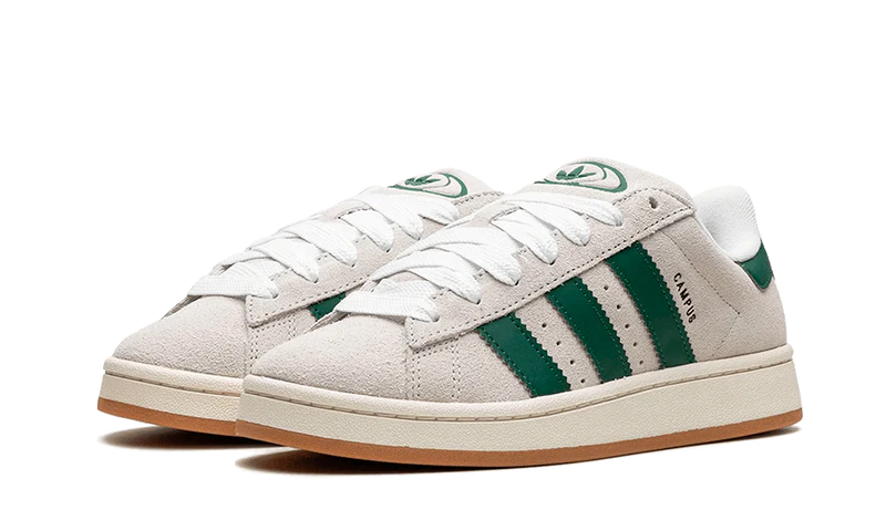 Adidas Campus 00s Crystal White Dark Green