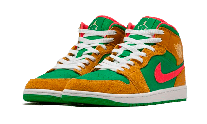 Air Jordan 1 Mid Wheat Watermelon