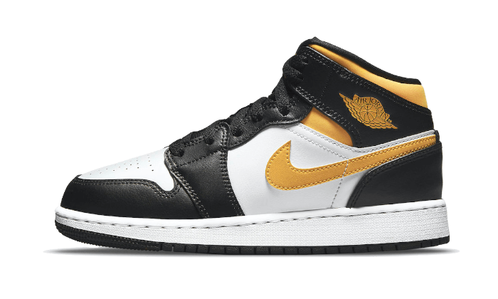 Air Jordan 1 Mid White Pollen Black